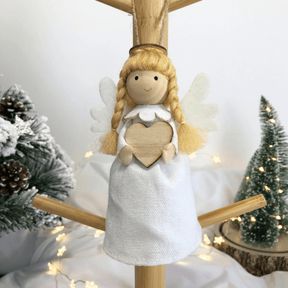 Handmade guardian angel ornaments and angel tree toppers