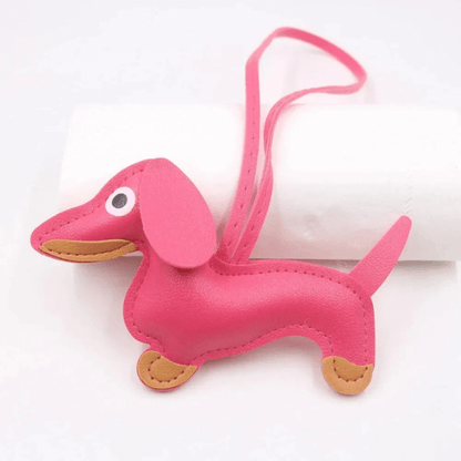 Handmade Dachshund - Leather Charm Pendant