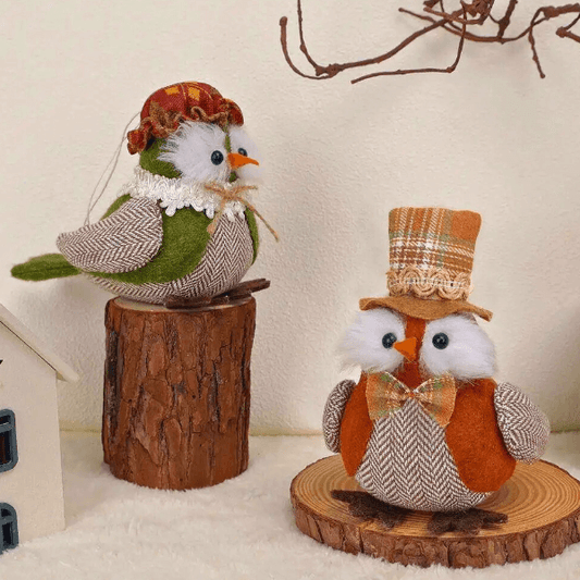 Whimsical Vintage-Style Owl Holiday Tree Hangers