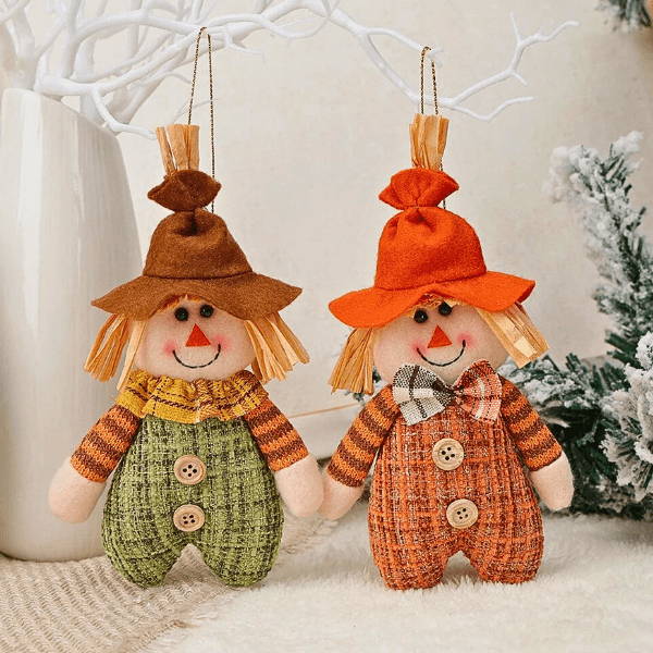 Handmade Scarecrow Ornaments – Autumn Harvest Blessings
