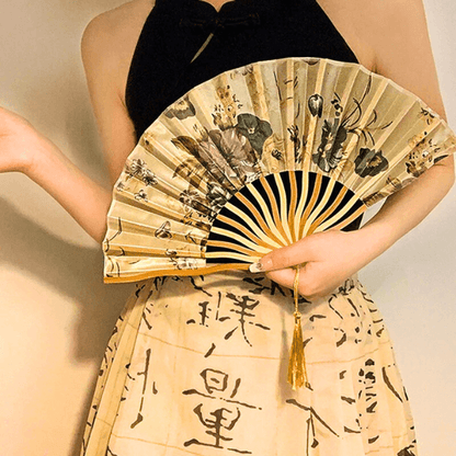 Handmade Vintage Bloom Folding Fan