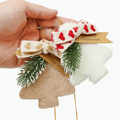 Holiday Christmas Tree Bell Ornaments – Plush Door Hanging Wind Chimes
