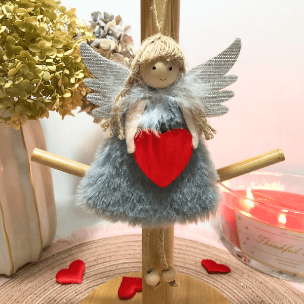 Angels with red heart – add your special name