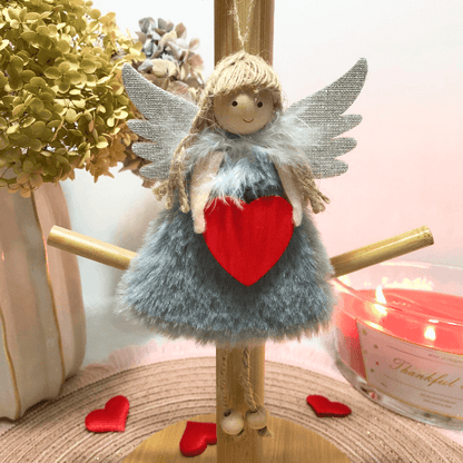 Angels with red heart – add your special name