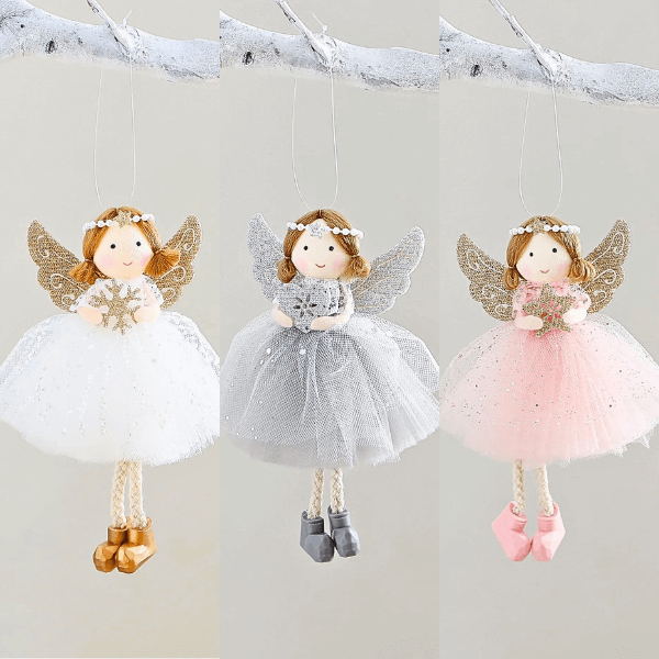Handcrafted Smiling Pearl Angel Ornament for Love & Blessings