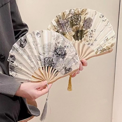 Handmade Vintage Bloom Folding Fan
