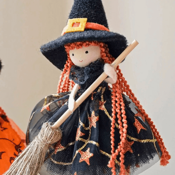 Handmade Pumpkin and Broom Witch Dolls –  Pre-Season Special Offer
