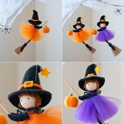 Handmade Pumpkin and Broom Witch Dolls –  Pre-Season Special Offer