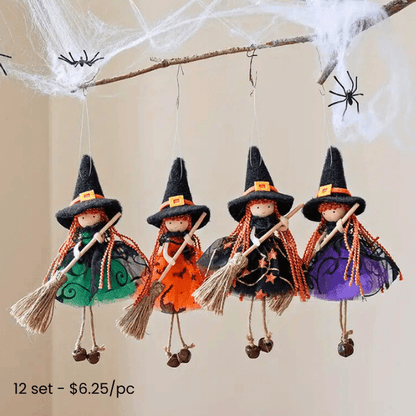 Handmade Pumpkin and Broom Witch Dolls –  Pre-Season Special Offer