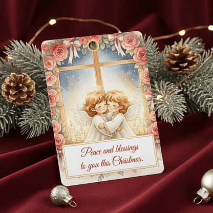 Christmas Gift Tags - 8 Designs - Digital & Printable (not a physical product) – “Let the Angels Be With You”