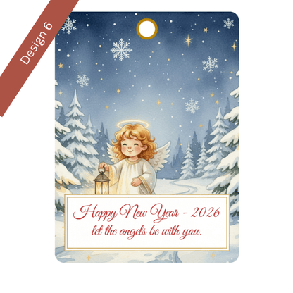 Christmas Gift Tags - 8 Designs - Digital & Printable (not a physical product) – “Let the Angels Be With You”