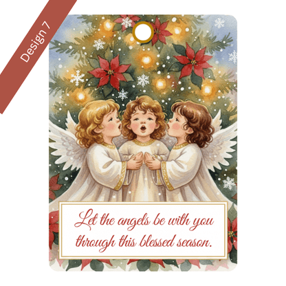 Christmas Gift Tags - 8 Designs - Digital & Printable (not a physical product) – “Let the Angels Be With You”
