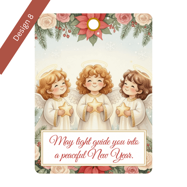 Christmas Gift Tags - 8 Designs - Digital & Printable (not a physical product) – “Let the Angels Be With You”