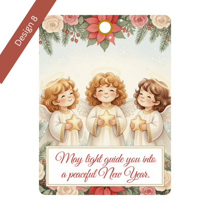 Christmas Gift Tags - 8 Designs - Digital & Printable (not a physical product) – “Let the Angels Be With You”