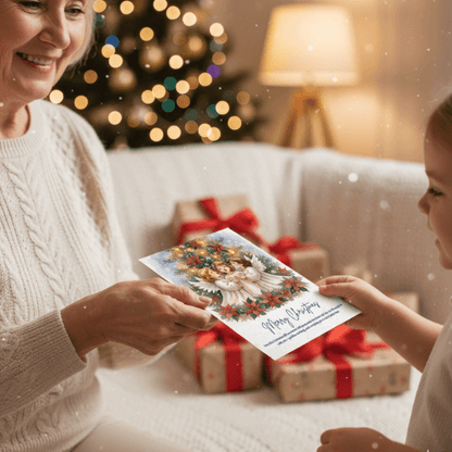 Christmas Wish Cards - 6 Designs – Digital & Printable  (not a physical product) “Let the Angels Be With You”