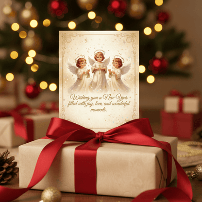 Christmas Wish Cards - 6 Designs – Digital & Printable  (not a physical product) “Let the Angels Be With You”
