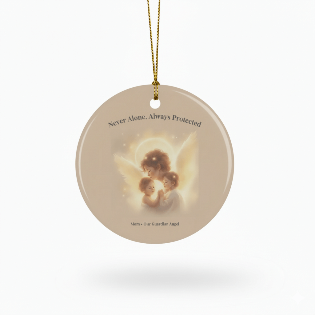 Never Alone, Always Protected - Ceramic Guardian Angel Ornament