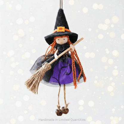 Handmade Adornbly Witch Hanging  Ornaments - (2Pcs)