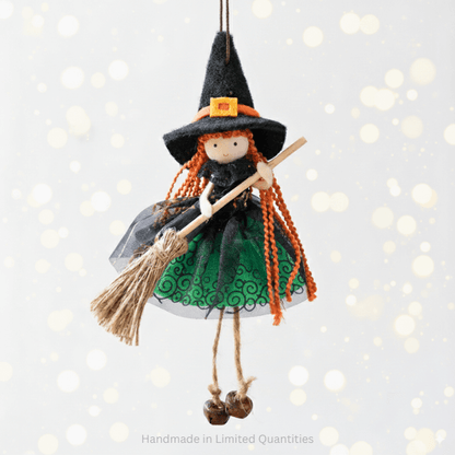 Handmade Adornbly Witch Hanging  Ornaments - (2Pcs)