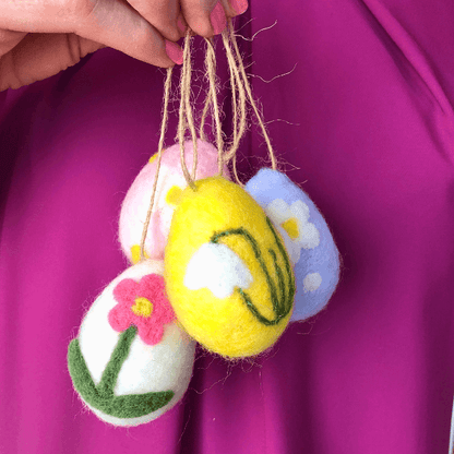 2025 Handmade Easter Flower Eggs, Bunnies, Birds & Lambs (2pcs pack)