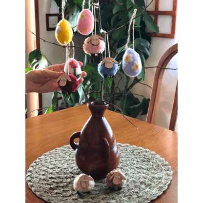 2025 Handmade Easter Flower Eggs, Bunnies, Birds & Lambs (2pcs pack)