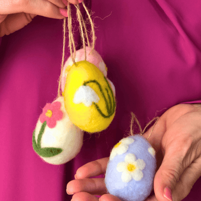 2025 Handmade Easter Flower Eggs, Bunnies, Birds & Lambs (2pcs pack)