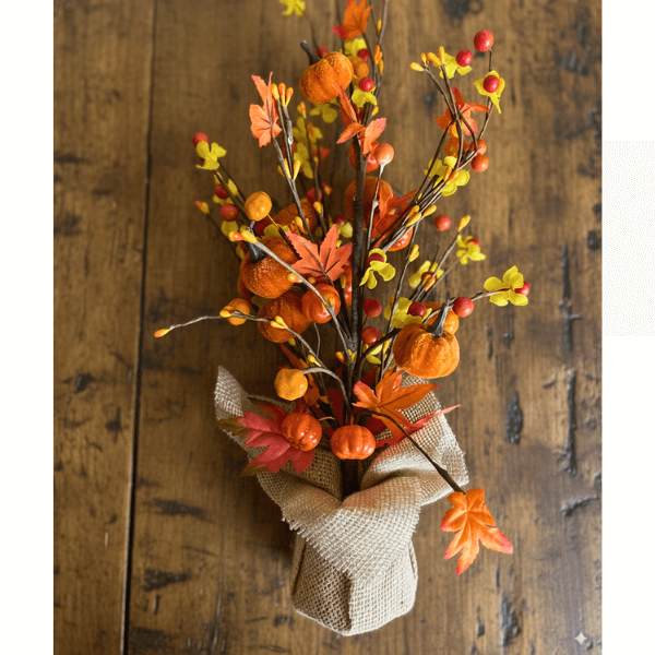 Autumn Harvest Red Berry Pumpkin Tree