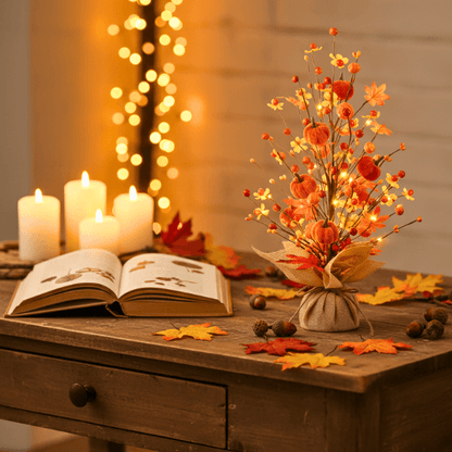 Autumn Harvest Red Berry Pumpkin Tree