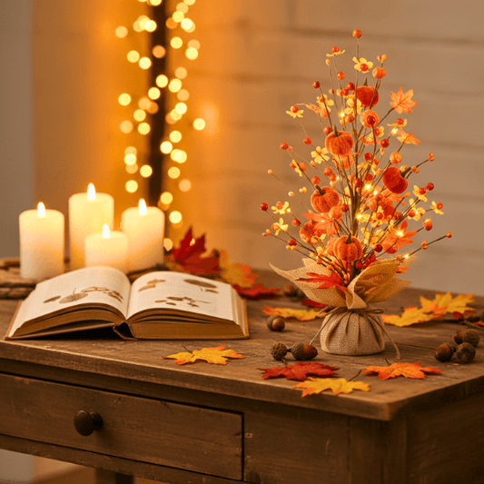 Autumn Harvest Red Berry Pumpkin Tree