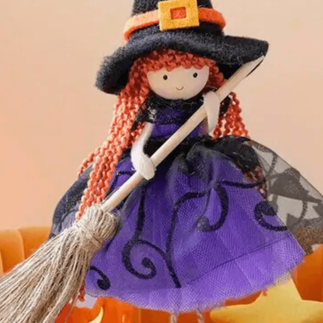 Handmade Pumpkin and Broom Witch Dolls –  Pre-Season Special Offer