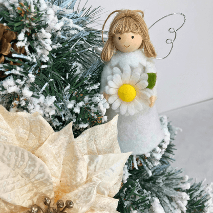 Flower angels - daisy for hope & poinsettia for joy