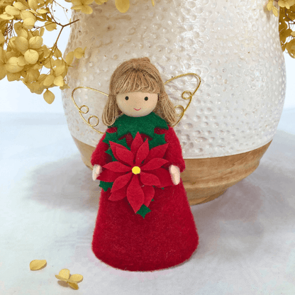 Flower angels - daisy for hope & poinsettia for joy