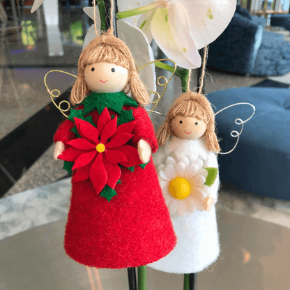Flower angels - daisy for hope & poinsettia for joy