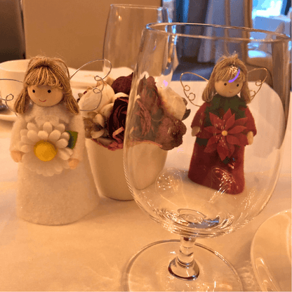 Flower angels - daisy for hope & poinsettia for joy