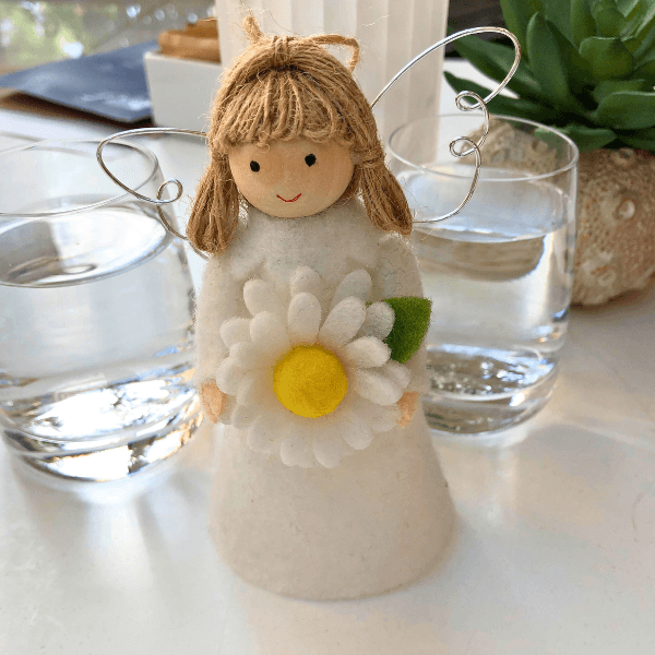 Flower angels - daisy for hope & poinsettia for joy