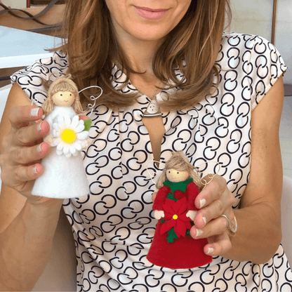 Flower angels - daisy for hope & poinsettia for joy