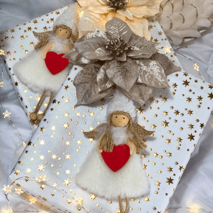 Angels with red heart – add your special name