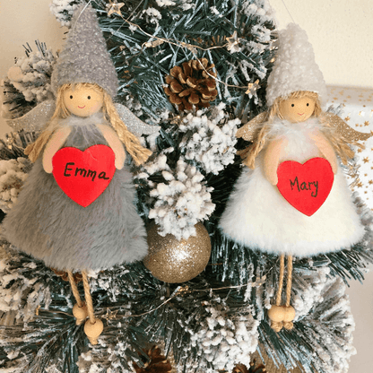 Angels with red heart – add your special name