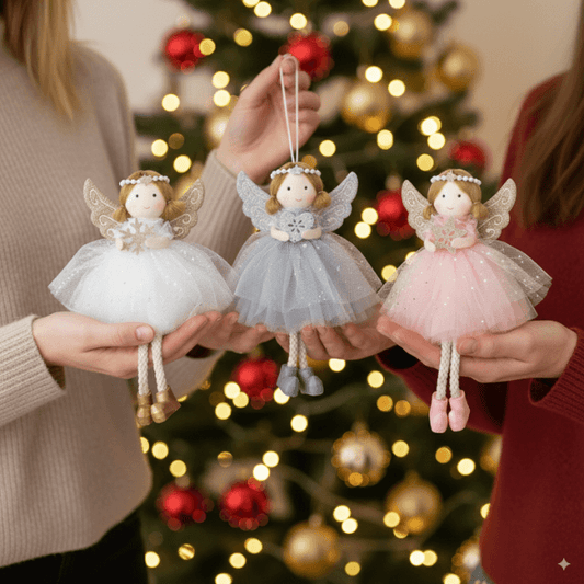 Handcrafted Smiling Pearl Angel Ornament for Love & Blessings