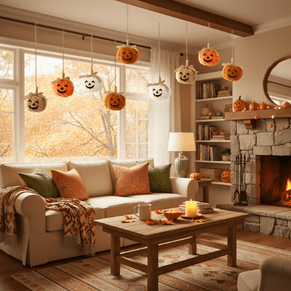 Whimsy Handcrafted Halloween Pumpkin Puff Charms