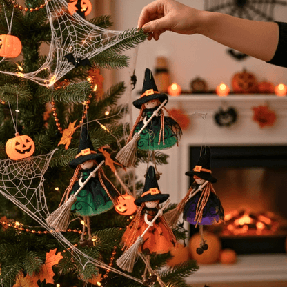 Handmade Adornbly Witch Hanging  Ornaments - (2Pcs)
