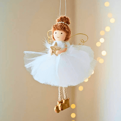 Handcrafted White-Gold Angels - for Peace & Light