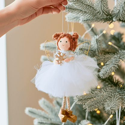 Handcrafted White-Gold Angels - for Peace & Light