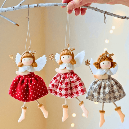 Handmade Angels with Checkered & Polka Dot Skirts