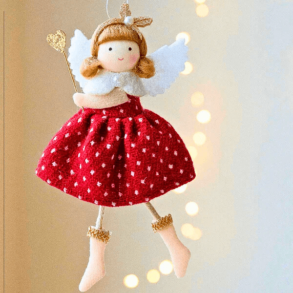 Handmade Angels with Checkered & Polka Dot Skirts