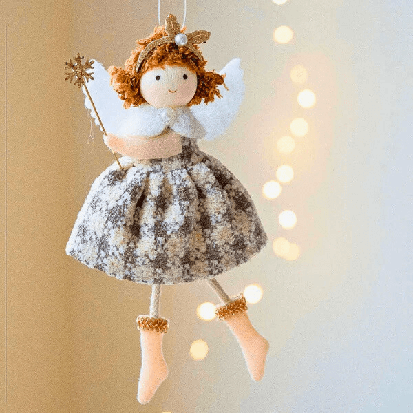 Handmade Angels with Checkered & Polka Dot Skirts