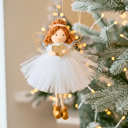 Handcrafted White-Gold Angels - for Peace & Light