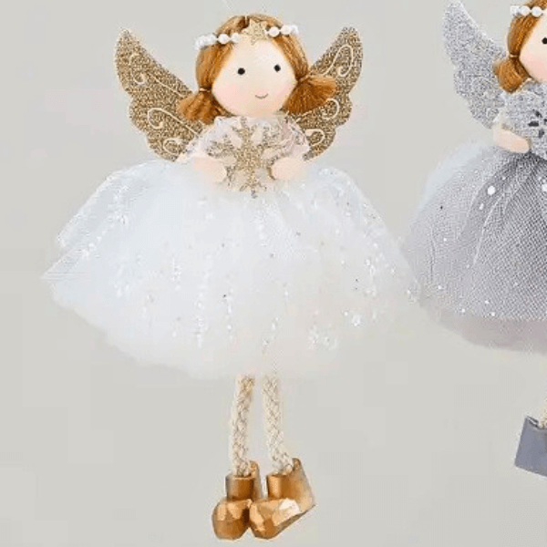Handcrafted Smiling Pearl Angels for Hope & Blessings