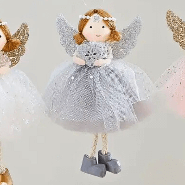 Handcrafted Smiling Pearl Angels for Hope & Blessings