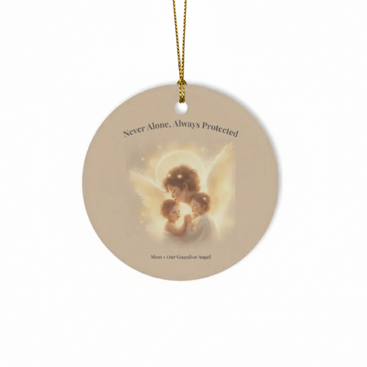 Never Alone, Always Protected - Ceramic Guardian Angel Ornament